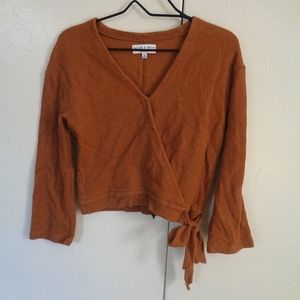 Madewell Texture & Thread Camel Brown Faux Wrap XS